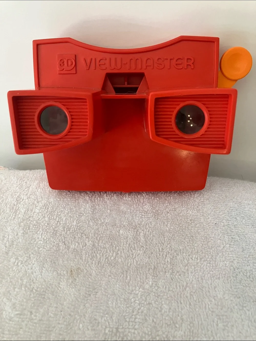 GAF View-Master Model G 3D Viewer-Red Plastic Orange Manual Advance Lever